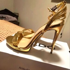 Aldo Women's Gold Strappy Heels